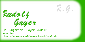 rudolf gayer business card